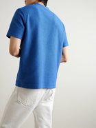 Mr P. - Textured Cotton T-Shirt - Blue