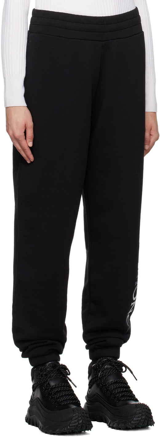 Moncler Black Flocked Lounge Pants