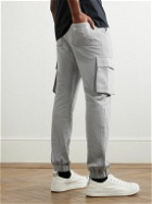 Balmain - Logo-Print Cotton-Jersey Cargo Sweatpants - Gray
