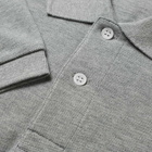 Comme des Garçons Play Men's Overlapping Heart Polo Shirt in Grey/Black