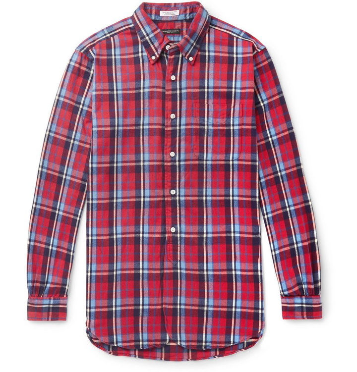 Photo: Engineered Garments - 19th Century Button-Down Collar Checked Cotton-Flannel Shirt - Men - Red