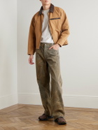 AGOLDE - Afton Stone-Washed Straight-Leg Jeans - Brown