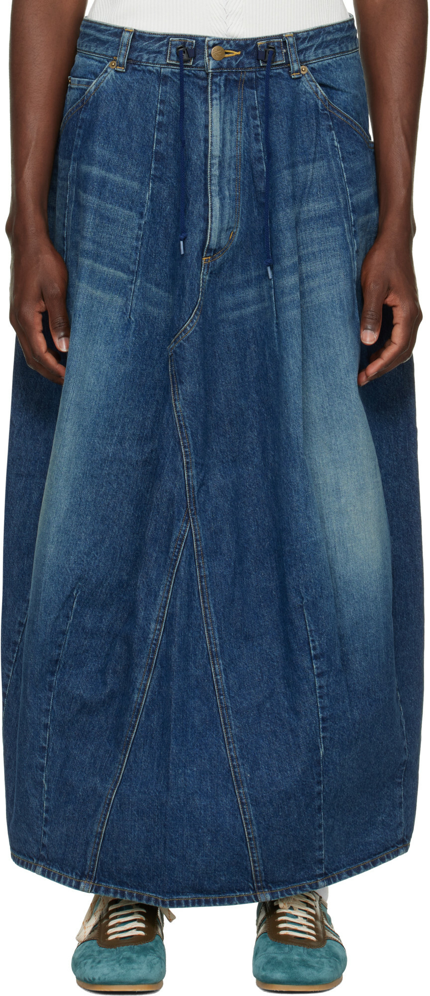 NEEDLES Navy H.D. Skirt