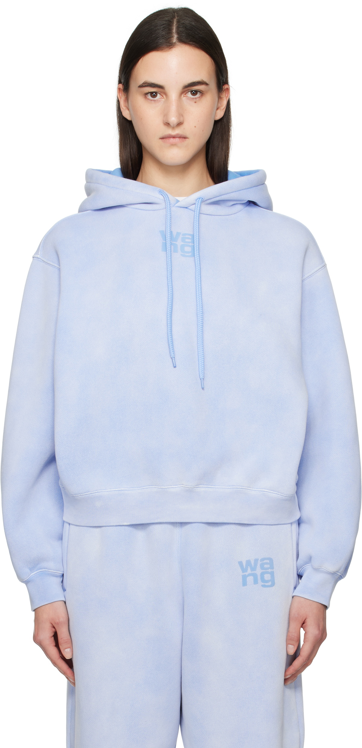 alexanderwang.t Blue Puff Logo Hoodie