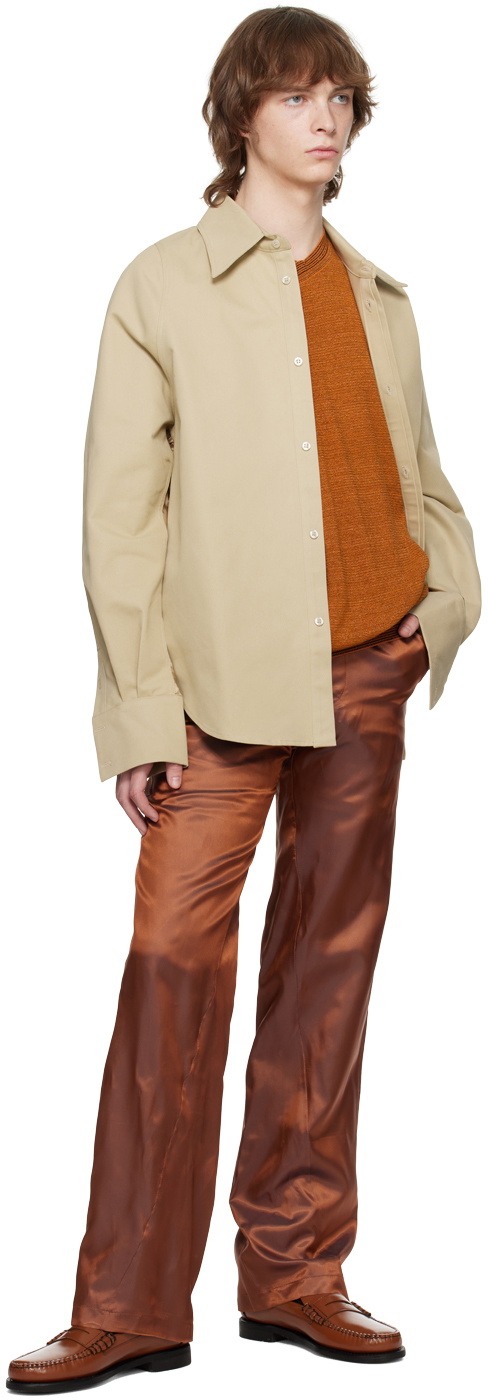 Bianca Saunders Orange Layered Collar Vest