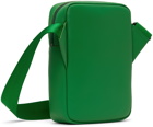 Lacoste Green Leather Monogram Vertical Bag