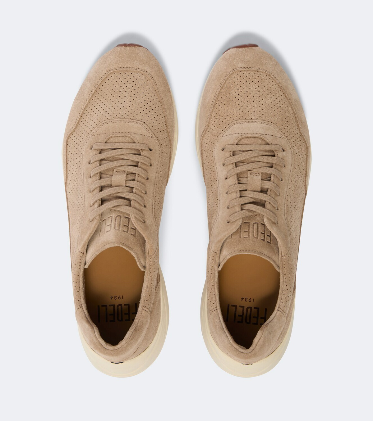 Fedeli Suede-trimmed sneakers
