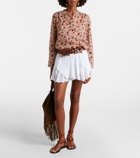 Marant Etoile Layale ruffled cotton shorts