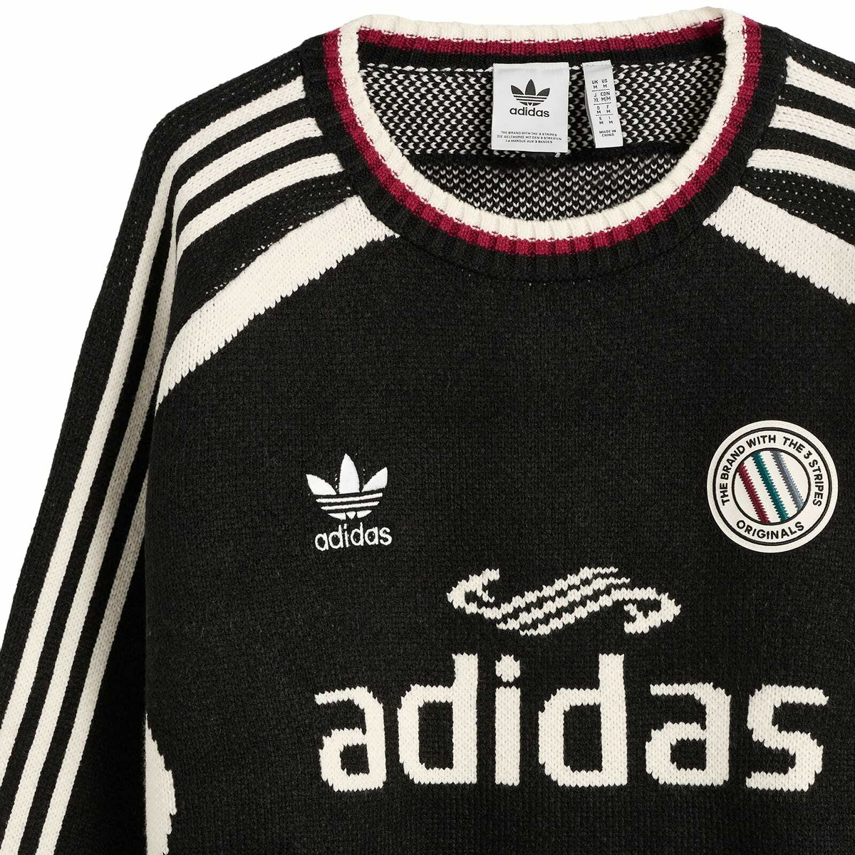 Adidas Adicolor Crew Knit in Black
