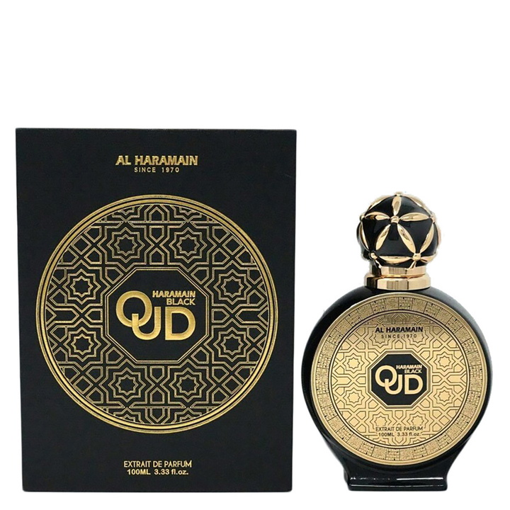 Photo: Al Haramain Mens Black Oud Extrait de Parfum Spray 3.3 oz Fragrances 6291106813678
