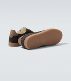 Brunello Cucinelli Leather-trimmed suede sneakers