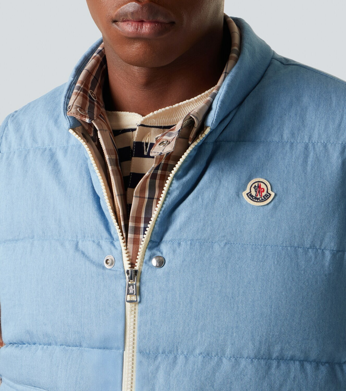 Moncler Heceta denim down vest