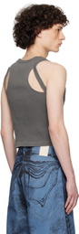 CAMPERLAB Gray Ribbed Tank Top