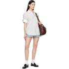 Acne Studios White & Gray Supra Stripe Midsummer Shirt