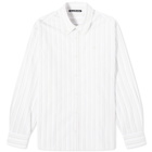 Acne Studios Men's Sarnno Stripe Shirt in White/Brown