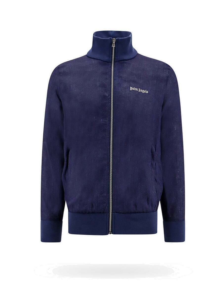 Palm Angels Kids Boys Summer Jacket In Light Blue