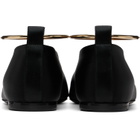 Jil Sander Black Ring Ballerina Flats