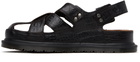 Dr. Martens Brown Fisherman Crocodile Analine Leather Sandals