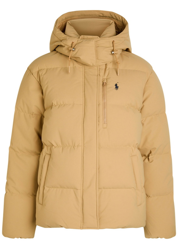 Photo: Polo Ralph Lauren Logo-embroidered Padded Shell Jacket Camel