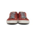 Golden Goose Red Suede Superstar Sneakers