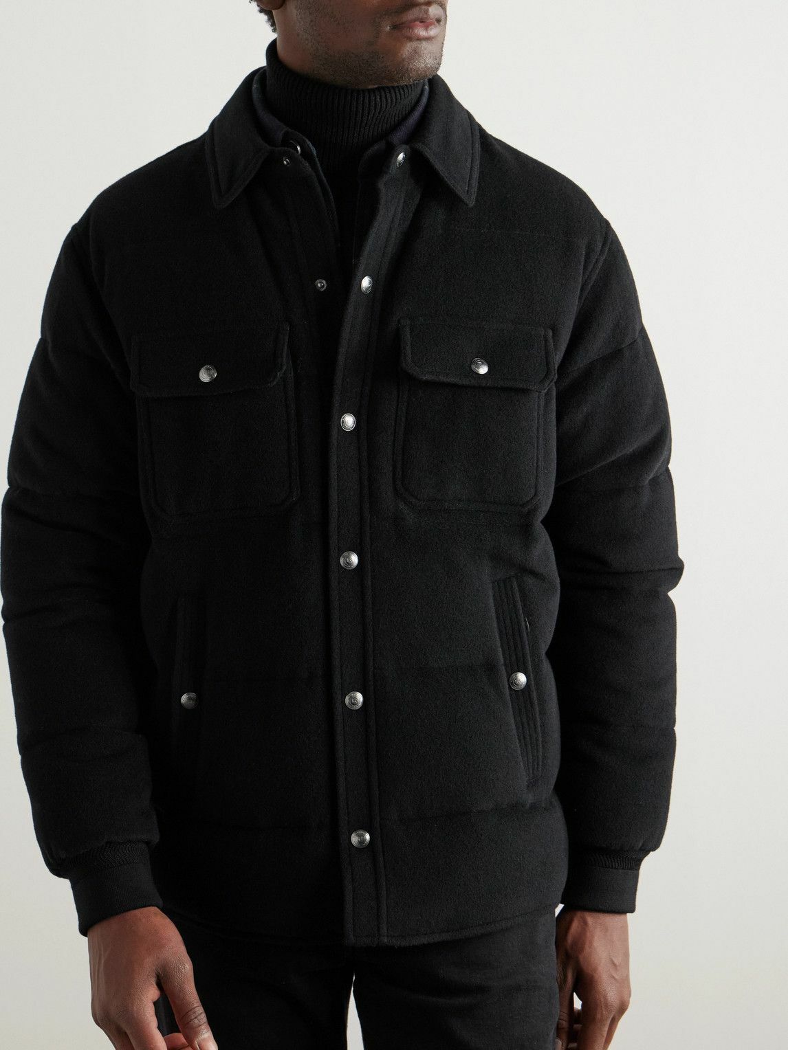 Ralph Lauren Purple label - Bennett Quilted Wool-Blend Felt Down