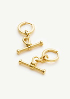 Missoma T-bar 18ct Gold Plated Drop Earrings - One Size