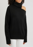 Paige Raundi Cut-out Wool-blend Jumper Black
