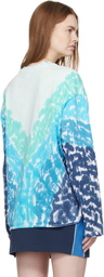 Casablanca Blue Surf Lotus Tie Dye Long Sleeve T-shirt