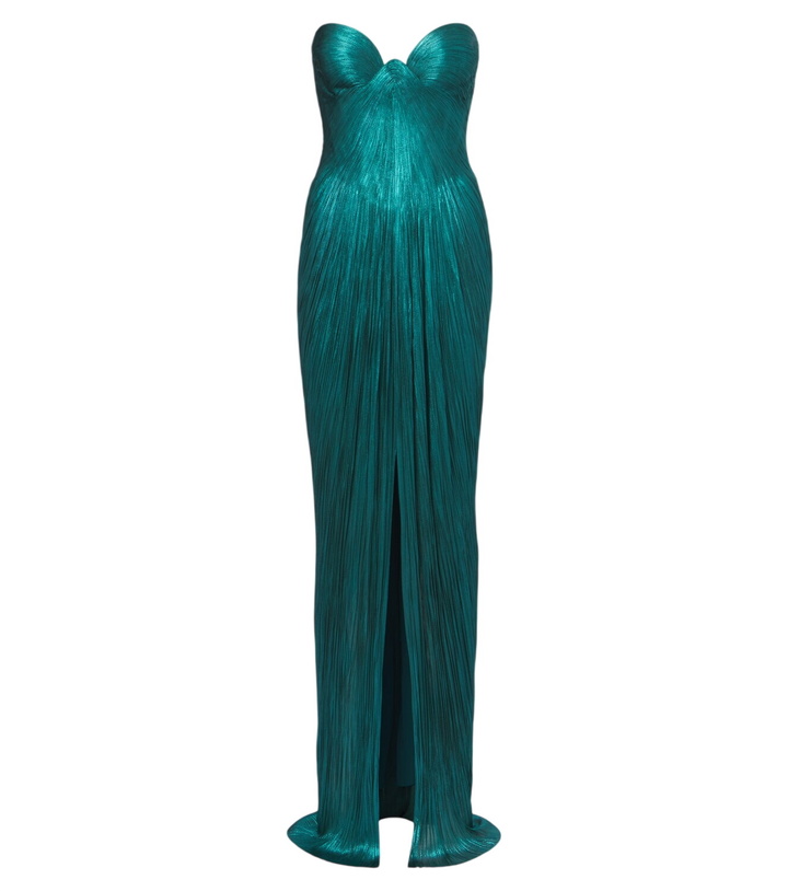 Photo: Maria Lucia Hohan Nadira pleated silk bustier gown