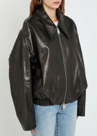 Khaite Odin Leather Jacket Black