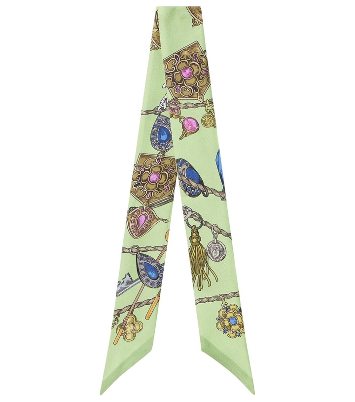 Photo: Versace Floral silk twill scarf