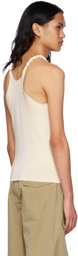 Dion Lee Off-White Cotton Tank Top