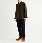 Nanushka - Dome Button-Down Collar Stretch-Cotton Twill Shirt - Brown