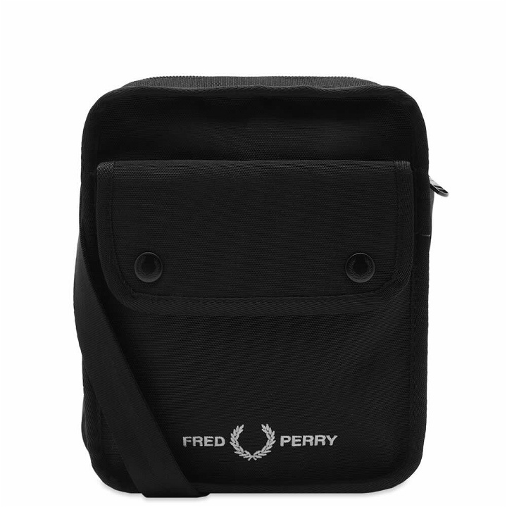 Photo: Fred Perry Men's Logo Cross Body Bag in Black