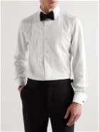 TOM FORD - Slim-Fit Bib-Front Lyocell and Silk-Blend Satin Tuxedo Shirt - White