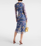 Etro Floral silk wrap dress