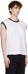 Second/Layer White Ringer Tank Top