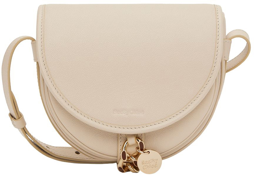 See by Chloé Beige Small Mara Saddle Bag
