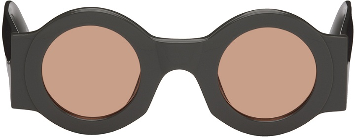 Photo: Dries Van Noten SSENSE Exclusive Gray Linda Farrow Edition Circle Sunglasses