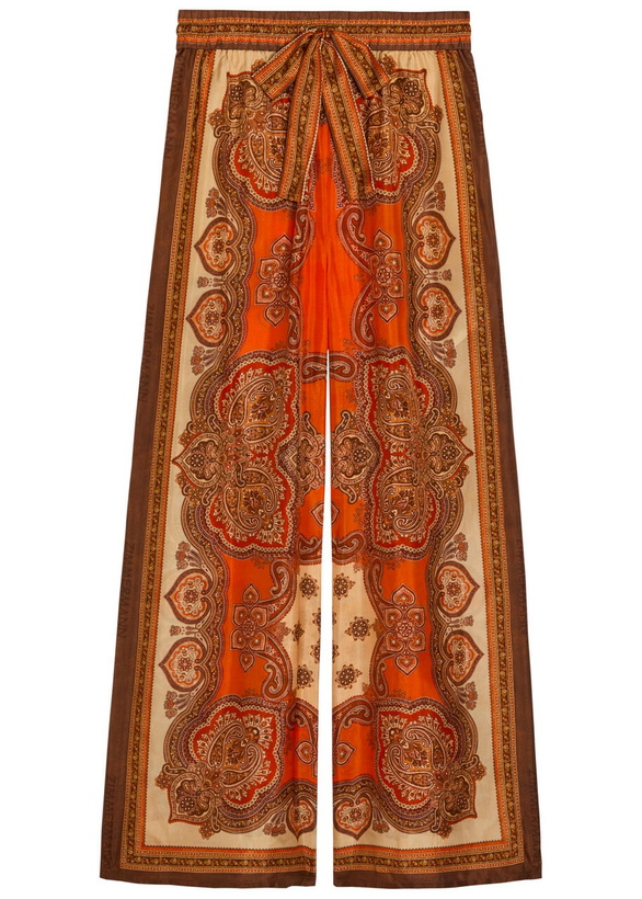Photo: Zimmermann Mohan Wide-leg Silk Trousers Orange