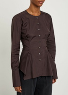Liberowe Lavinia Darted Cotton-poplin Shirt Dark Purple