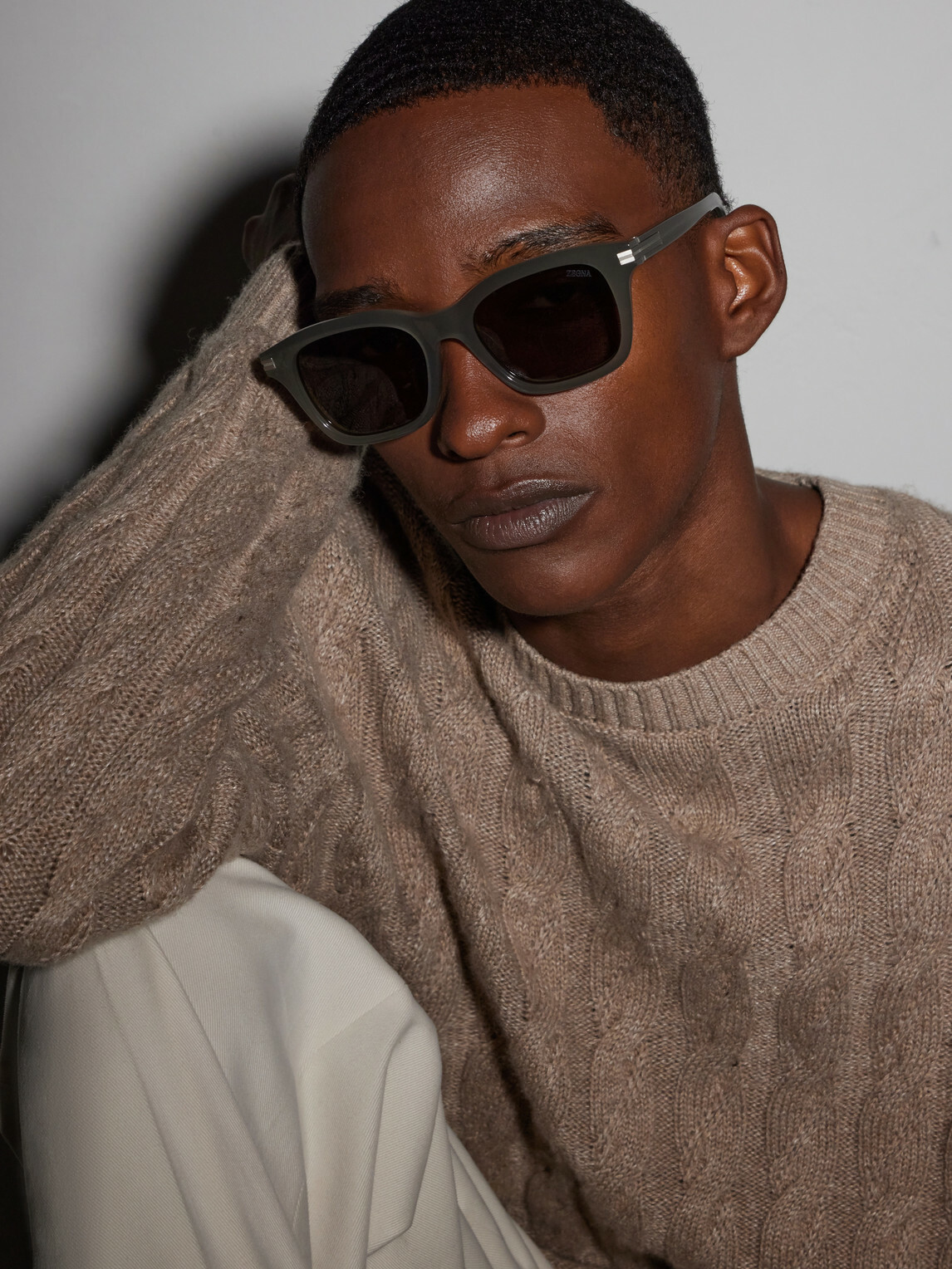 Zegna - Square-Frame Acetate Sunglasses
