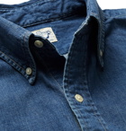 OrSlow - Button-Down Collar Selvedge Denim Shirt - Blue
