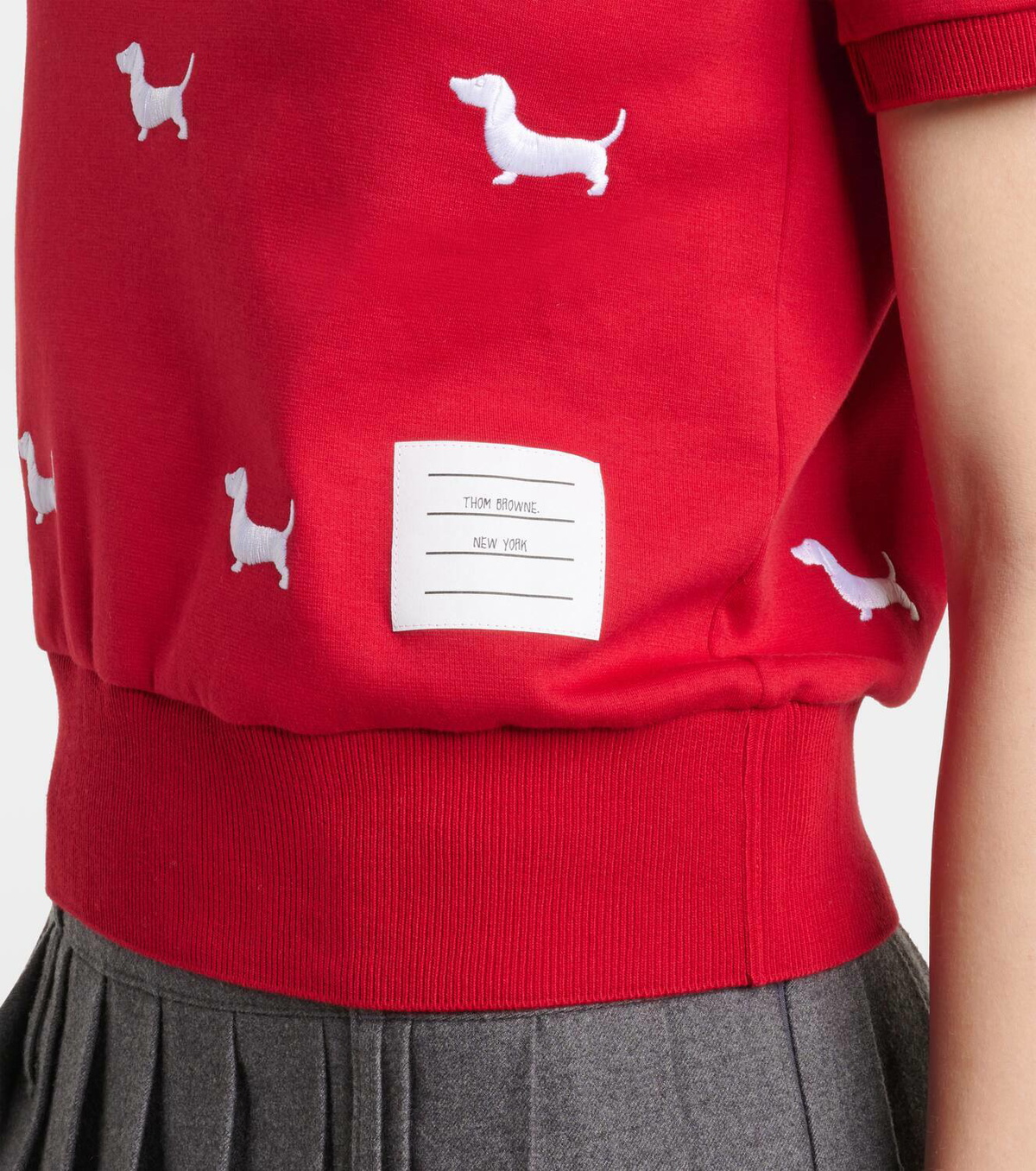 Thom Browne Embroidered cotton top