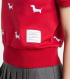 Thom Browne Embroidered cotton top