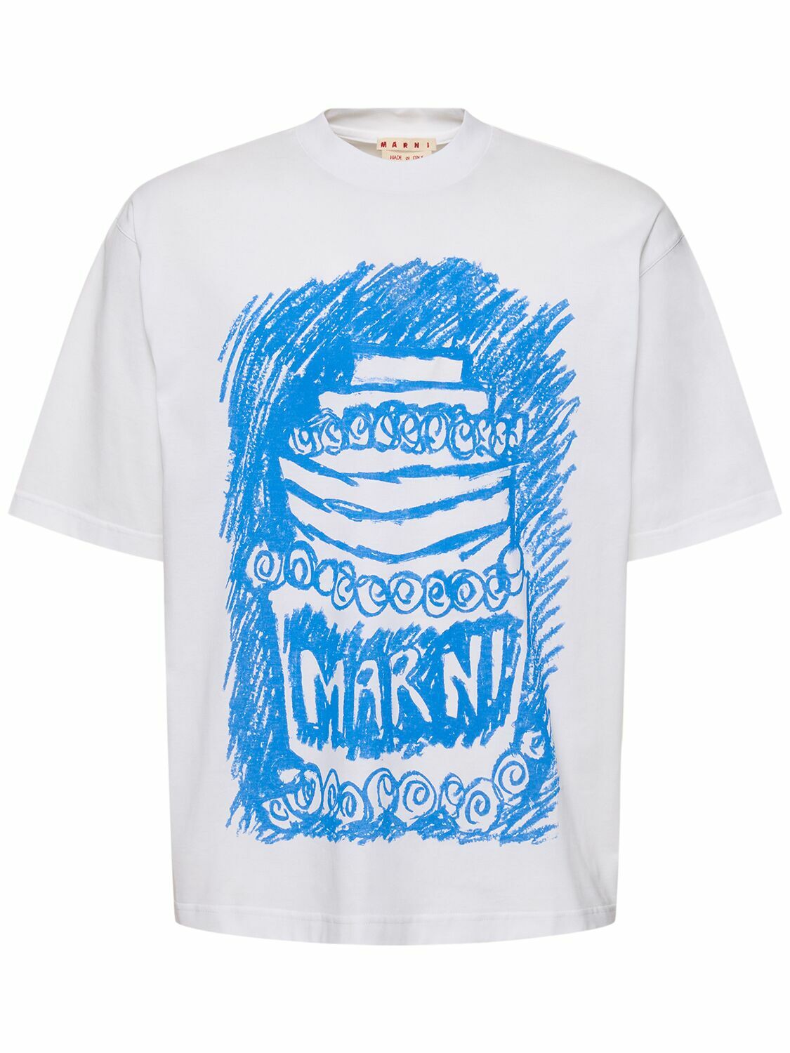 MARNI Blue Cake Jersey T-shirt Marni