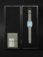 NOMOS Glashütte - Tetra Azure Hand-Wound 29.5mm Stainless Steel and Textured-Leather Watch, Ref. No. 496