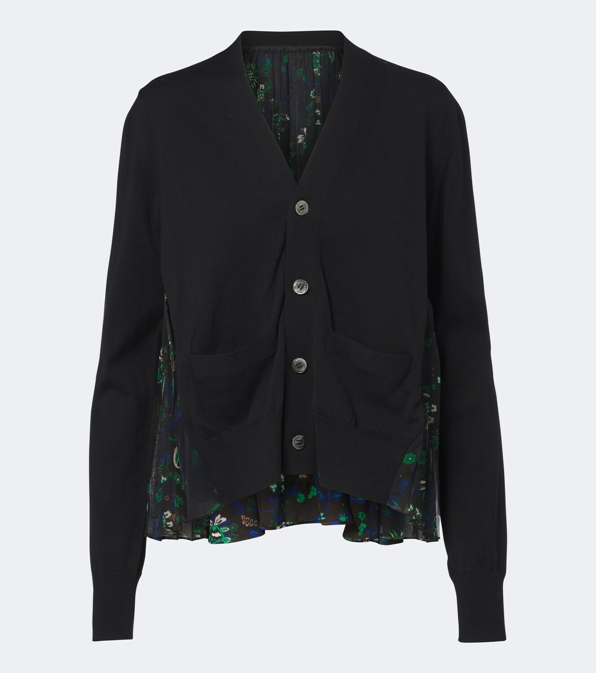 Sacai Floral cotton cardigan