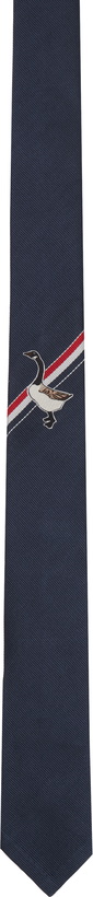 Photo: Thom Browne Navy Jacquard Goose Icon Tie