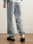 Auralee - Tapered Fleece-Back Cotton-Jersey Sweatpants - Blue